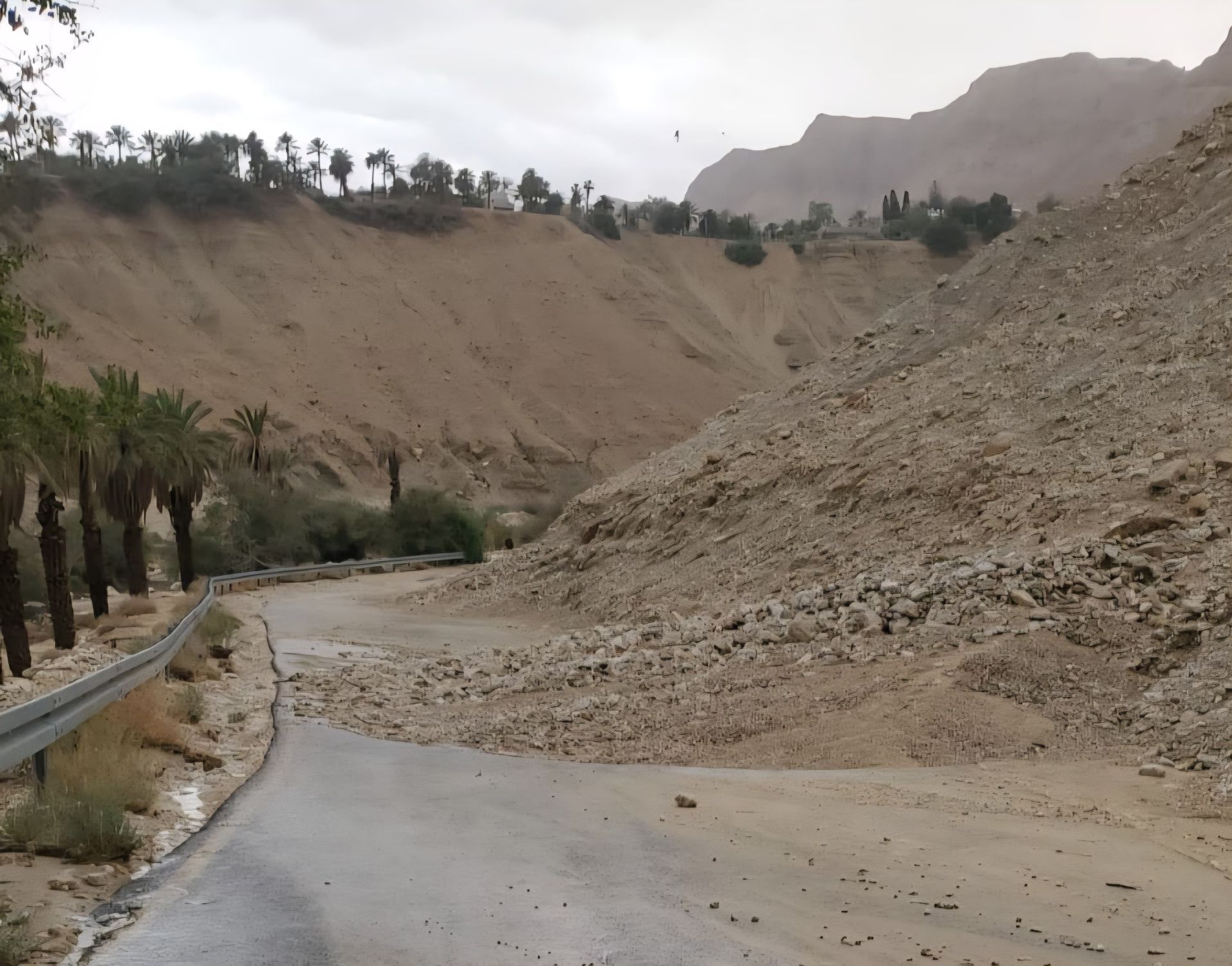 שביל הגישה לנחל ערוגות לאחר השיטפון | צילום: רשות הטבע והגנים