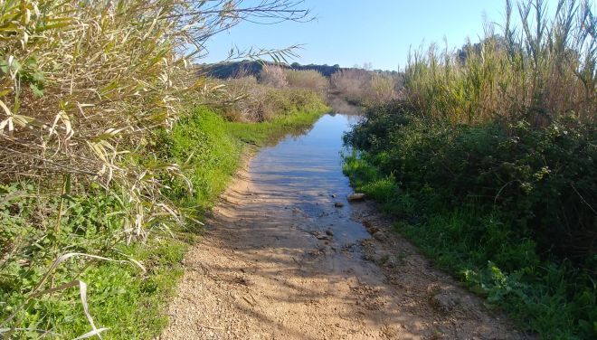 המסלול כנראה הוצף. תושב שעבר במקום אמר לנו שאין תחזוקה במקום כבר זמן רב.