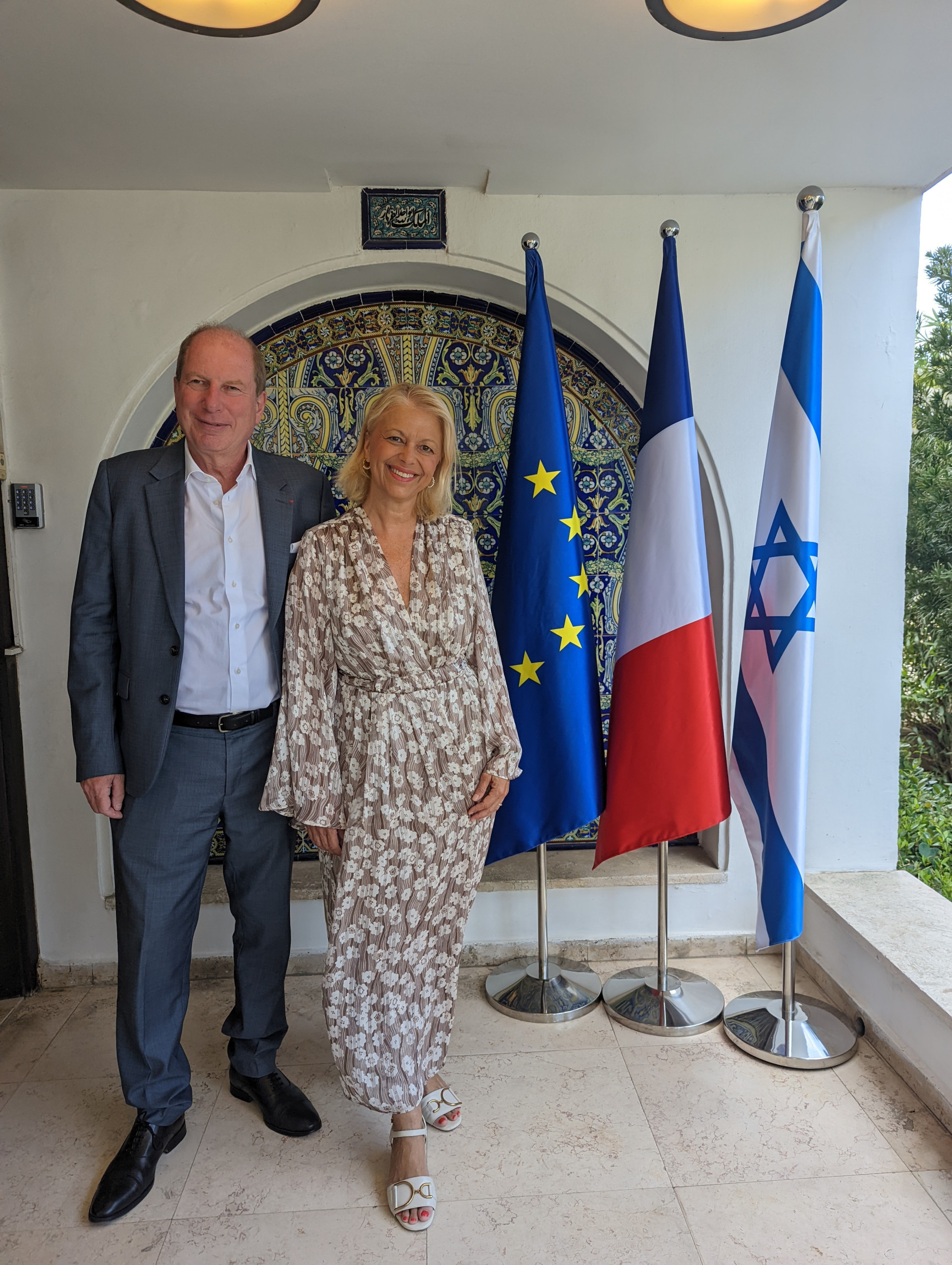 שגריר צרפת בישראל, מר אריק דנון ואשתו מארי קריסטין