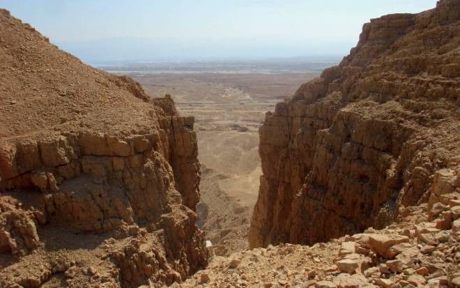 הנוף הנשקף ממעל נחל תמר | צילום: שניר תורג'מן