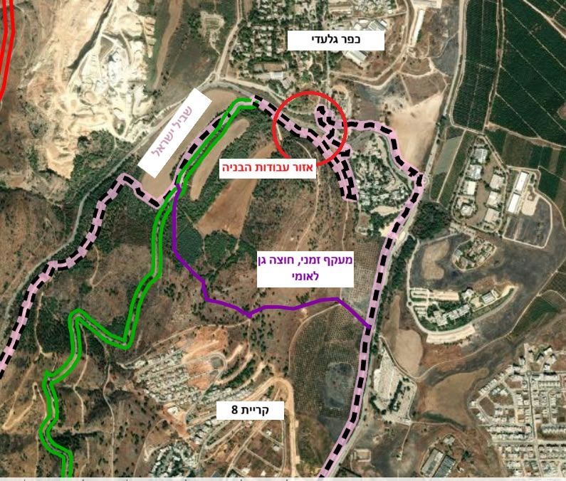 מפת המעקף הזמני | באדיבות החברה להגנת הטבע