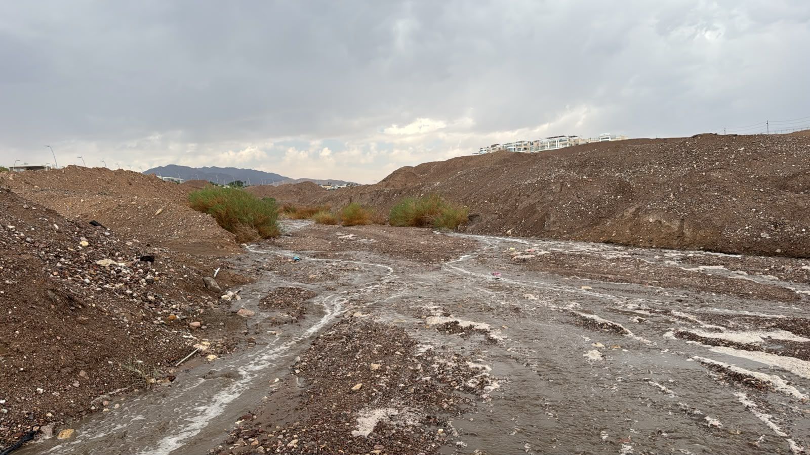 נחל שחמון באילת, זורם אחרי הגשמים במרחב | צילום: נועם אימברמן אשכנזי, רשות הטבע והגנים