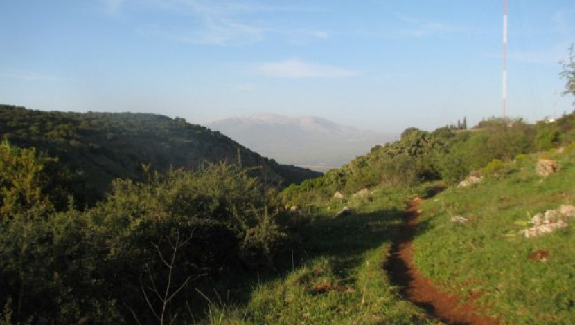 הליכה מעל נחל קדש וברקע החרמון - נחל קדש (1)